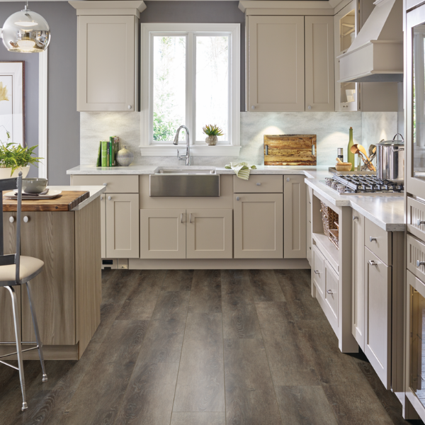 wood flooring in modern kitchen